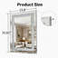 Grand miroir suspendu en cristal Crystal Diamond