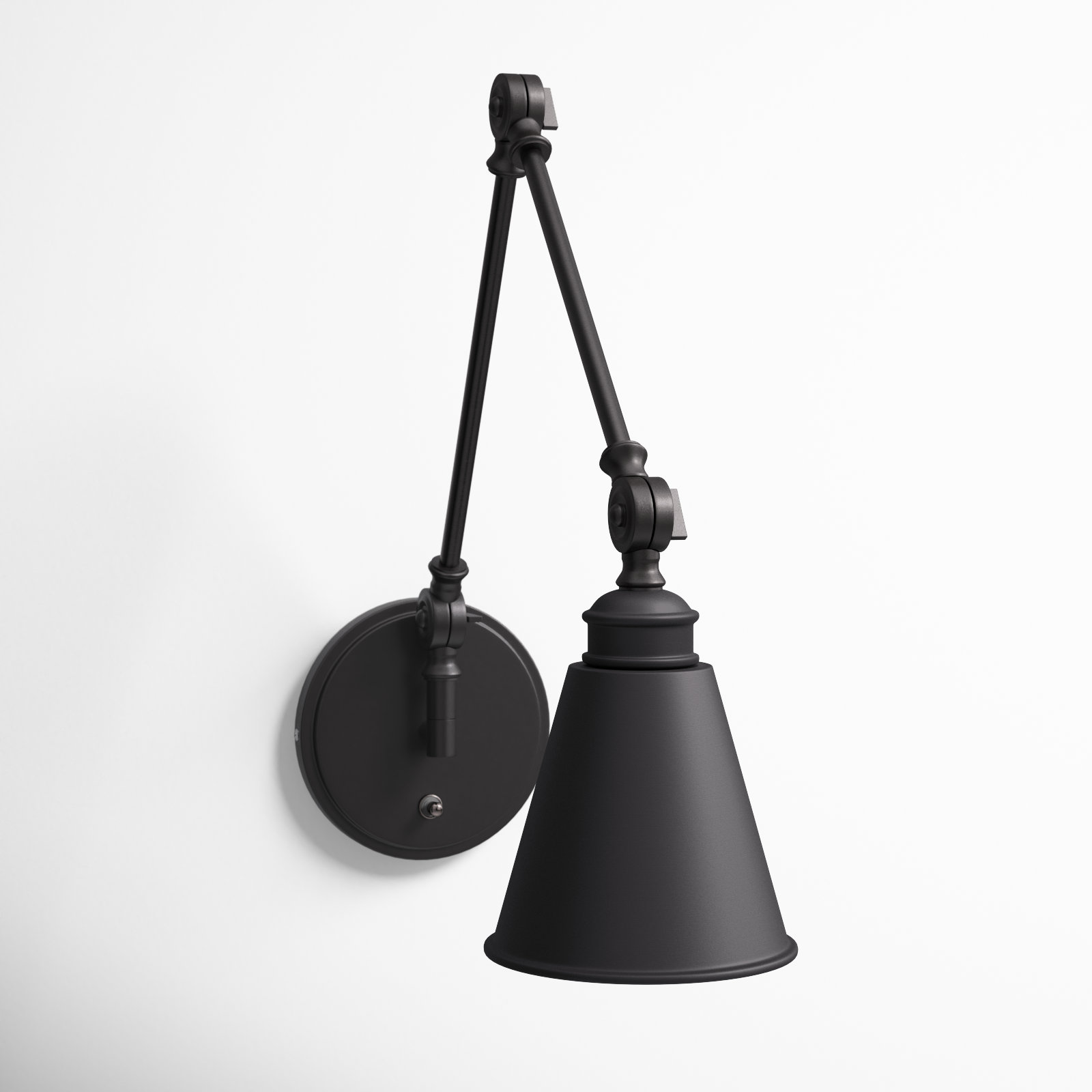 Beckham Single Light Swing Arm Sconce, English Bronze