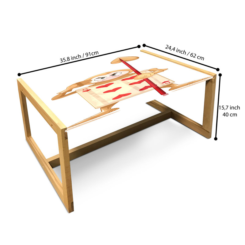 Jaali Sled Coffee Table, 90cm H x 62cm W x 40cm D