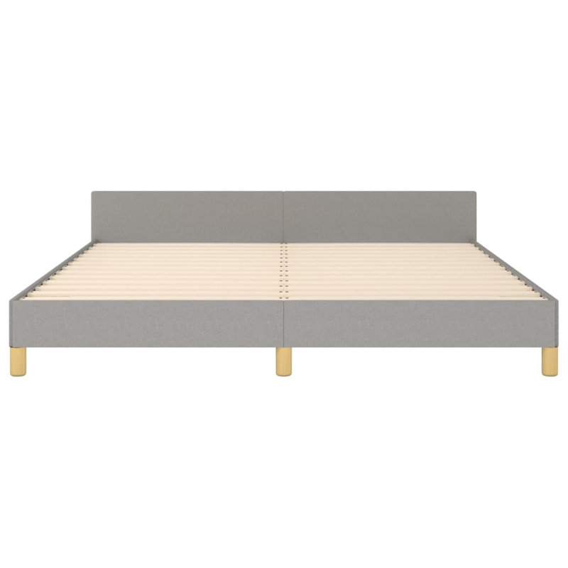 Base de lit en tissu Pranavi vidaXL, support de lattes, sans matelas, Gris clair, Très grand californien