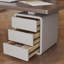 Bureau rectangulaire en bois massif brun noisette + blanc-311542169-311542166