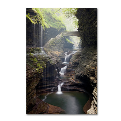 'Watkins Glen Rainbow Bridge' Photographic Print on Wrapped Canvas
