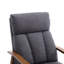Fauteuil inclinable avec revêtement en lin gris foncé et pieds réglables pour un revêtement en mousse haute densité