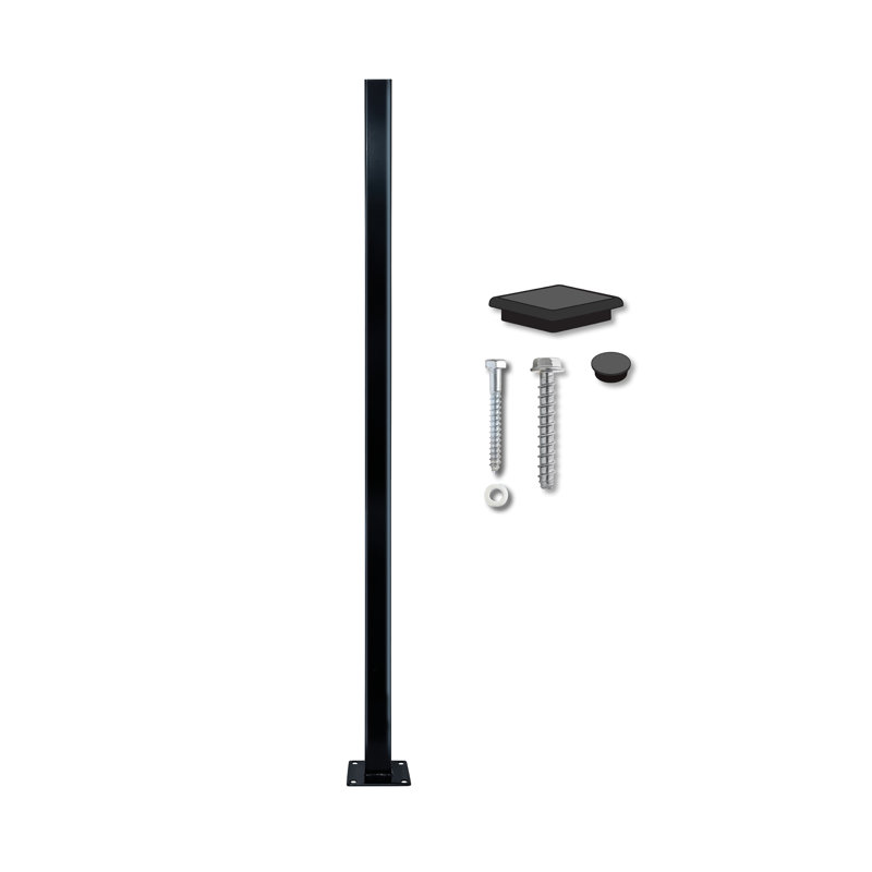 OUTDECO Black Metal Post Kit / System
