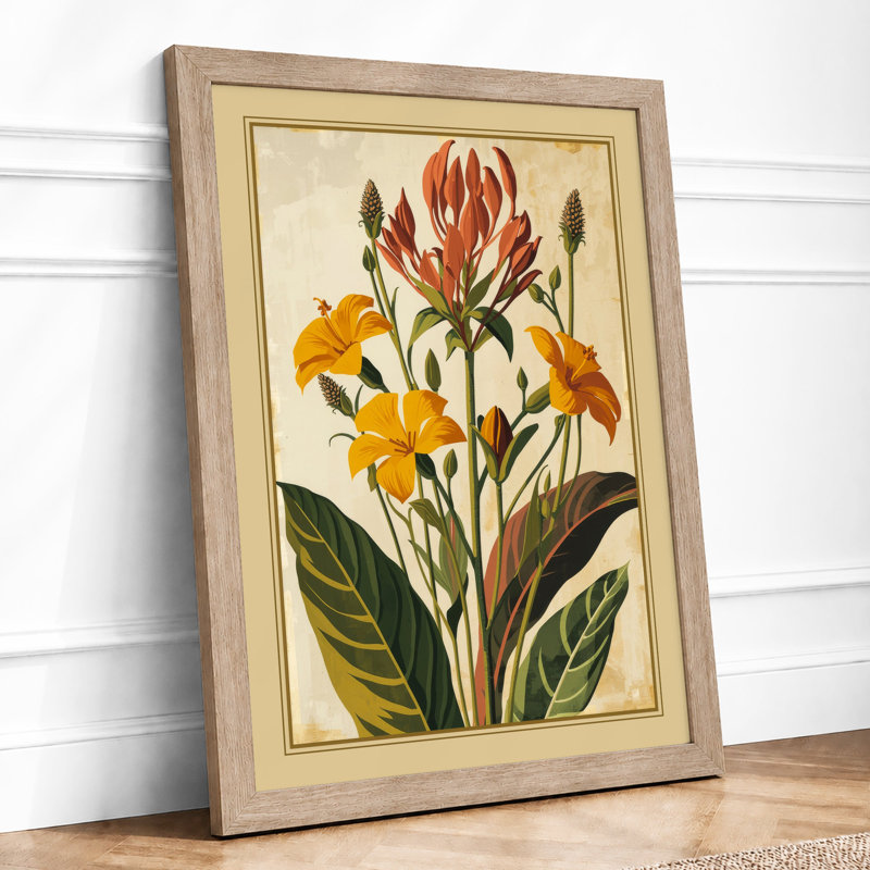 Protea Study Botanical - Print, A1 - 84.1 x 59.4 cm, Oak