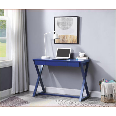 Bureaux, bureau moderne avec tiroir de rangement, bleu crépuscule | Bleu | Bois synthétique
