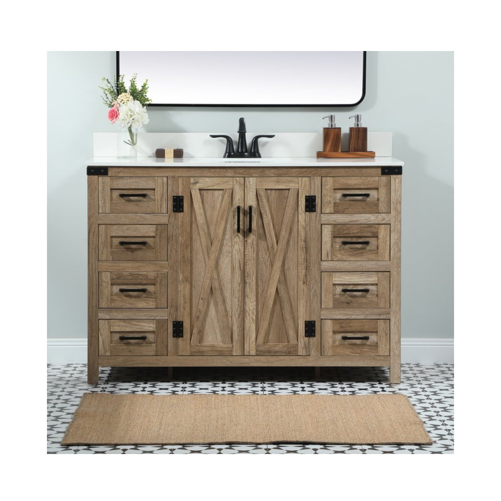 Slayton 48'' Single Bathroom Vanity, Natural Oak