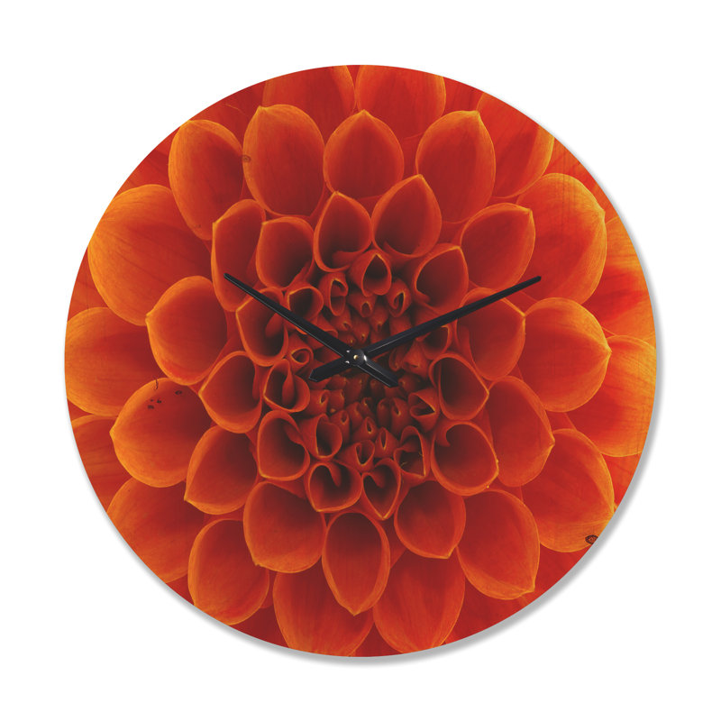 Grande horloge murale, Orange, Grand