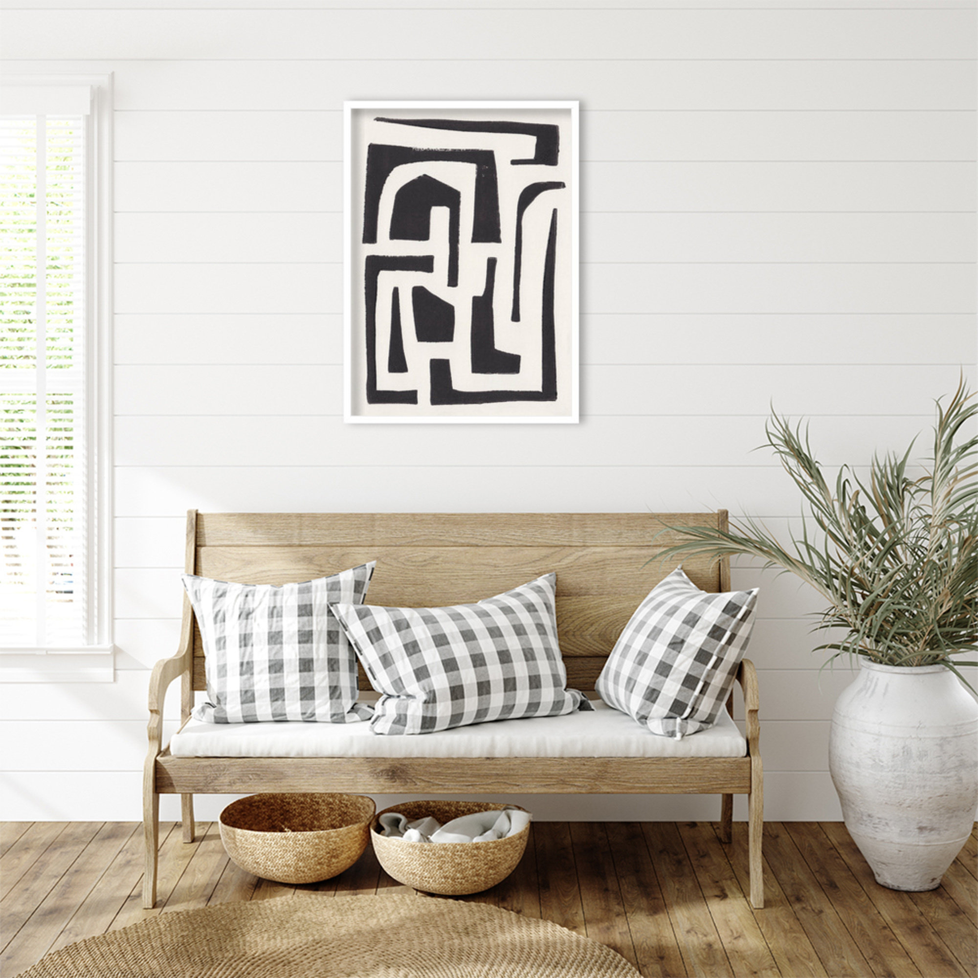 Neighborhood by Alisa Galitsyna, 33" H x 24" W x 1" D, White