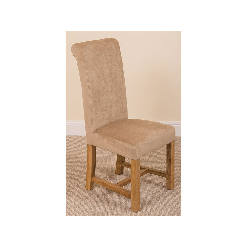Jasia 51cm H Polyester Upholstered Side Chair, Beige