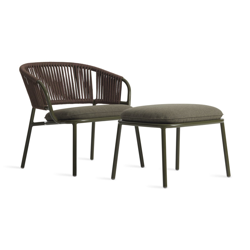 Mate Ottoman, Toohey Olive Plainweave