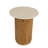 Elena Marble Top Accent Side Table with Solid Wood Fluted Base-134864494