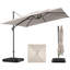 Grand parasol de patio en porte-à-faux de 10 x 10 pi mis à niveau et intensifié avec rotation à 360 ° et ajustement à 5 angles-111027292