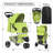 Foldable Pet Stroller, 3 Wheels Folding Carrier Jogger Stroller for Dogs Cats with Canopy and DIY Stickers-111302520