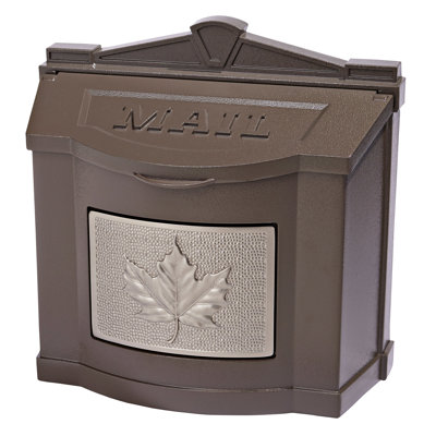 Wallmount Mailbox with Brass Leaf
