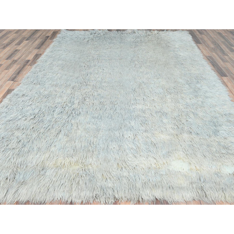 Tymiere One-of-a-Kind Rectangle 8'0" X 9'9" New Age Area Rug in Grey