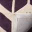 Tapis mauve / ivoire en laine touffeté à la main Deedie-823707691