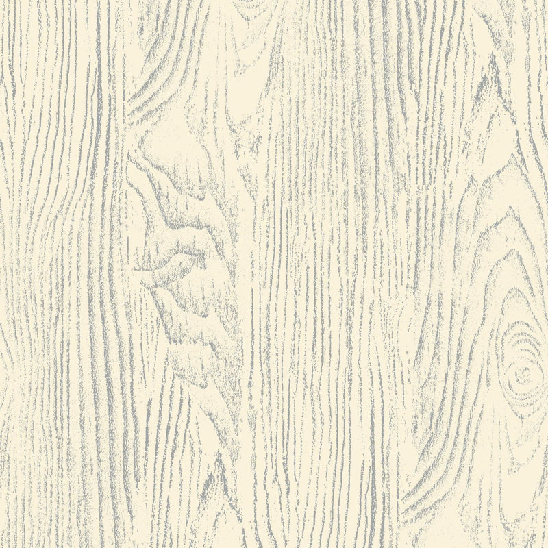 Faux Bois Woodgrain - Wood Wallpaper, White