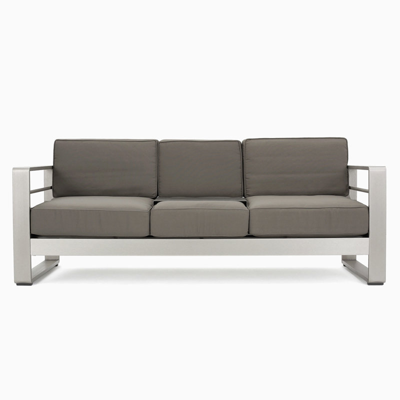 CAPE CORAL 2 SEATER SOFA W/ METAL TRAY, Gray