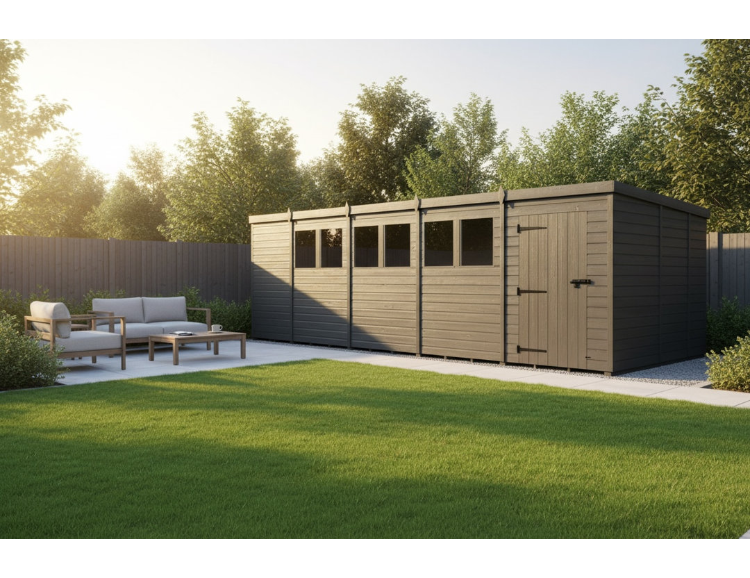 19x9 Pent Composite Shed