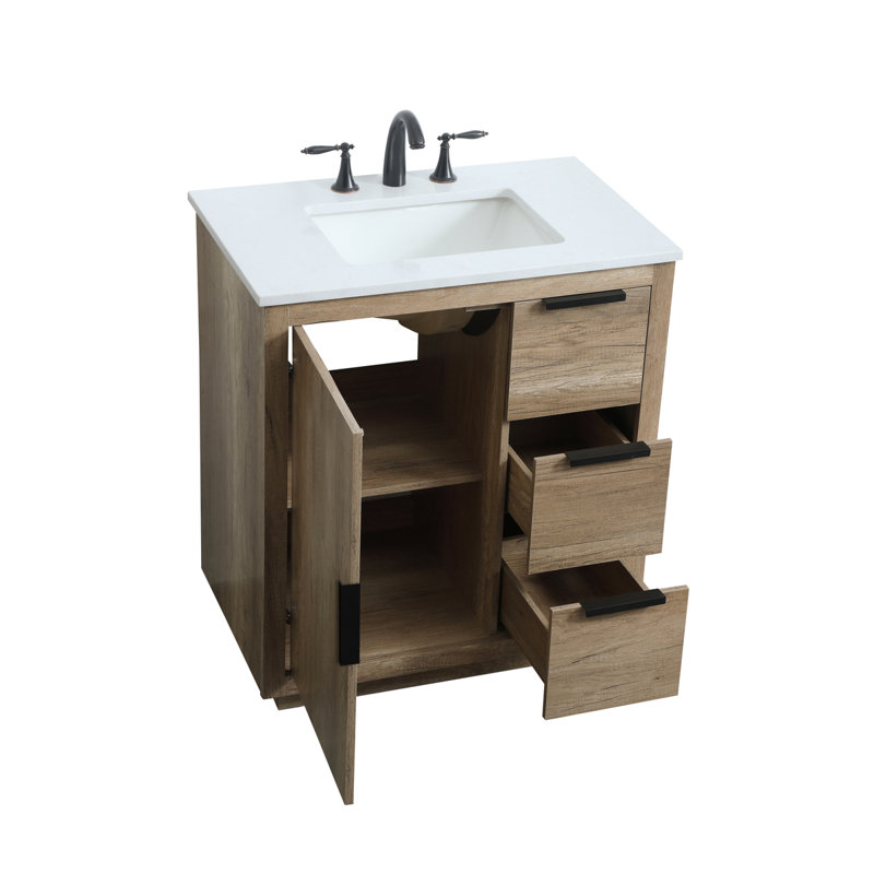 Ensemble de meuble-lavabo simple 30 po Broadlands, Chêne naturel