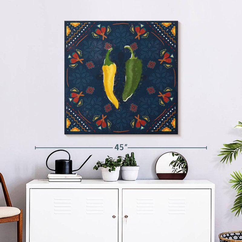 Yarlin Tex Mex Fiesta V Dark, 30" H x 30" W