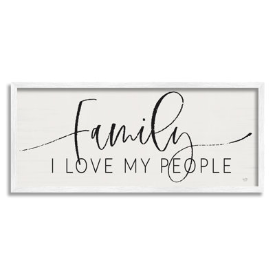 " I Love My People Affectionate Family Phrase " Graphic Art and Textual Art