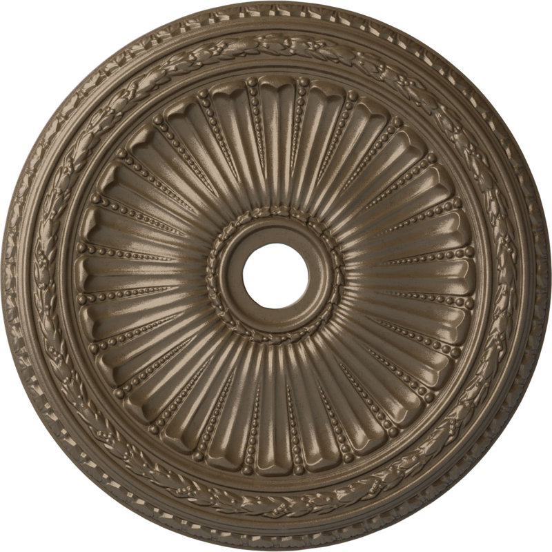 Médaillon à volutes Endurathane, DO 44 1/4 po x P 3 5/8 po x P 1 po (convient aux auvents jusqu'à 3 5/8 po), bronze peint à la main