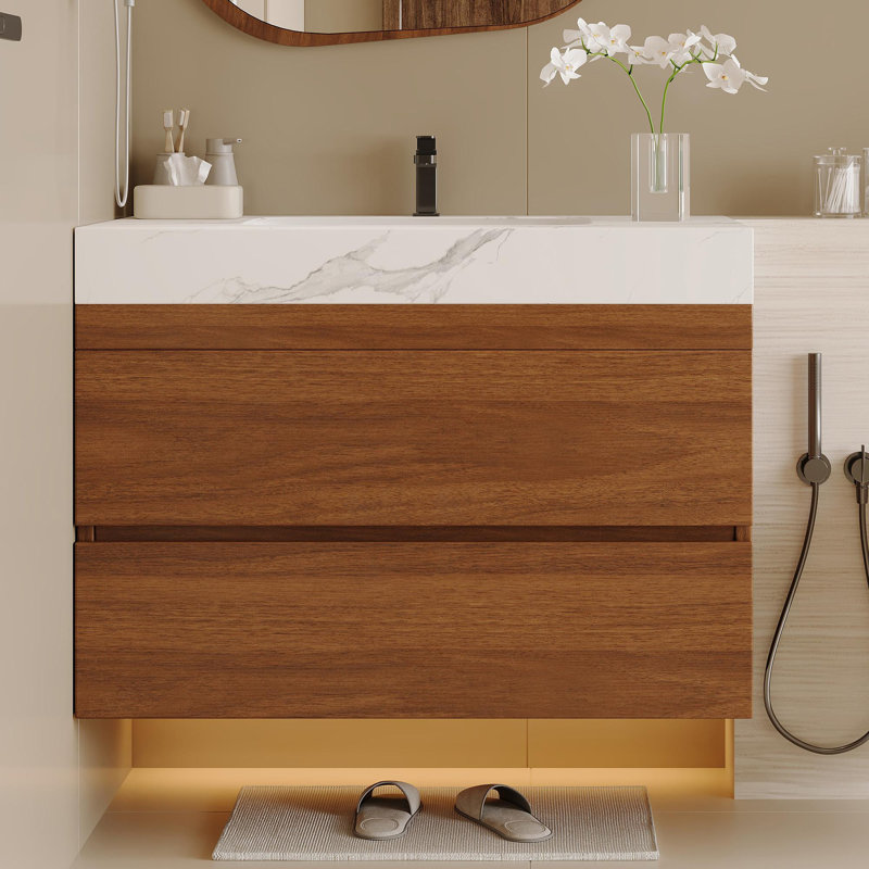 Meuble-lavabo en céramique, Blanc