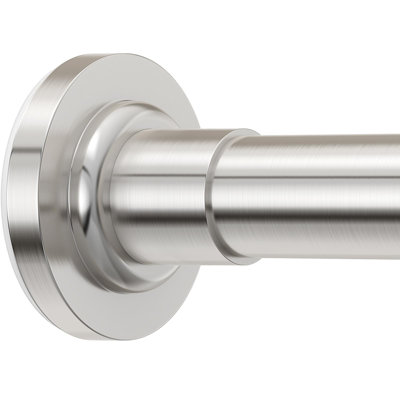 Tringle de rideau de douche réglable 32-75 pouces, tringle à rideau de douche à ressort en acier inoxydable télescopique pour salle de bain ou fenêtres, sans perçage, sans glissement, sans rouille, nickel