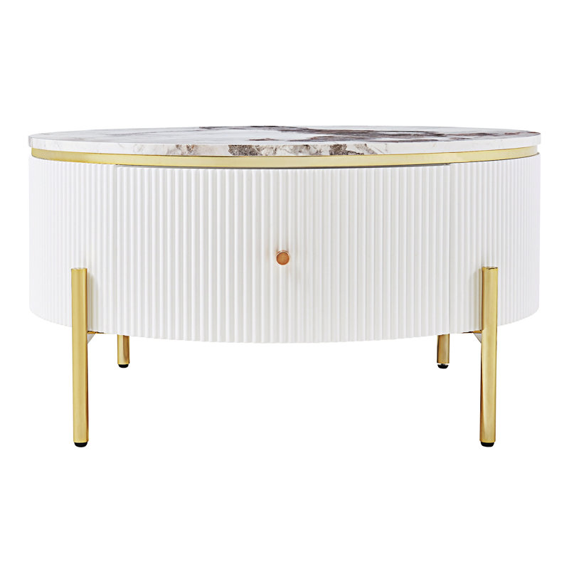 Round Coffee Table With Drawers