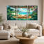 Ensemble de 3 toiles tropicales-1728582936