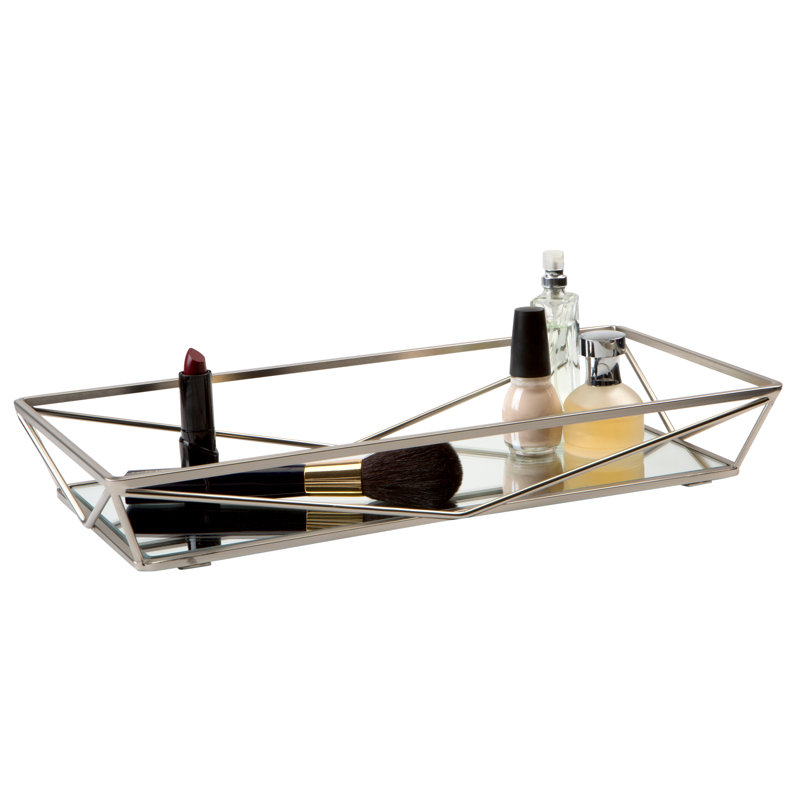 Edens Metal Tray, 2.09" H x 14.02" W x 7.01" D, Satin