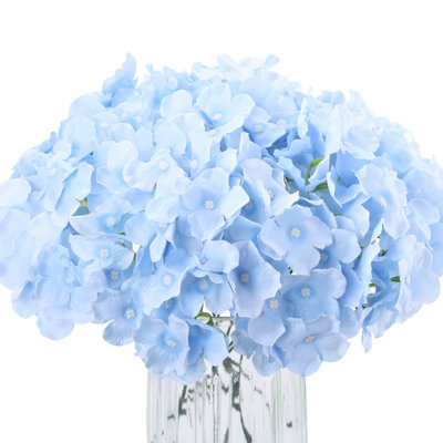Artificial Hydrangea Flower Head With Pole