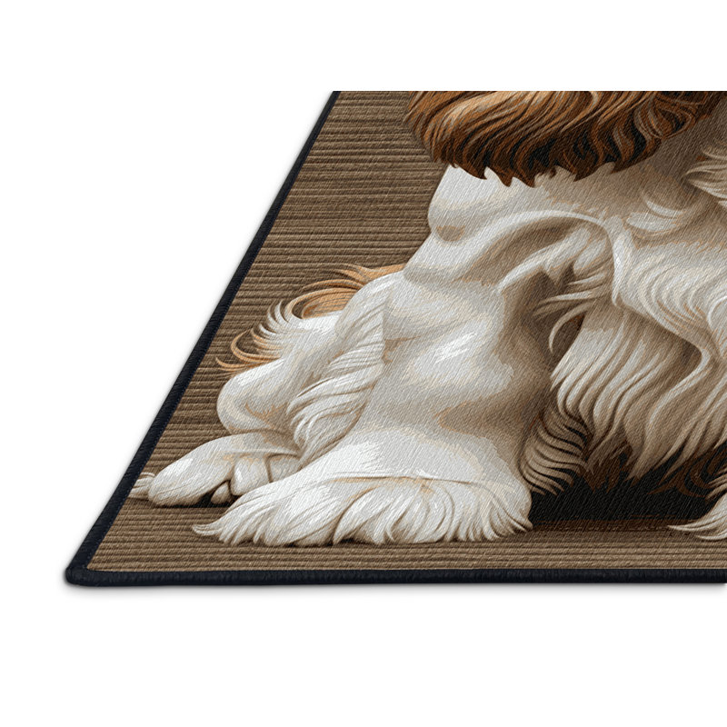 Washable Clumber Spaniel Dogs Area Rug, Rectangle 2' x 3'