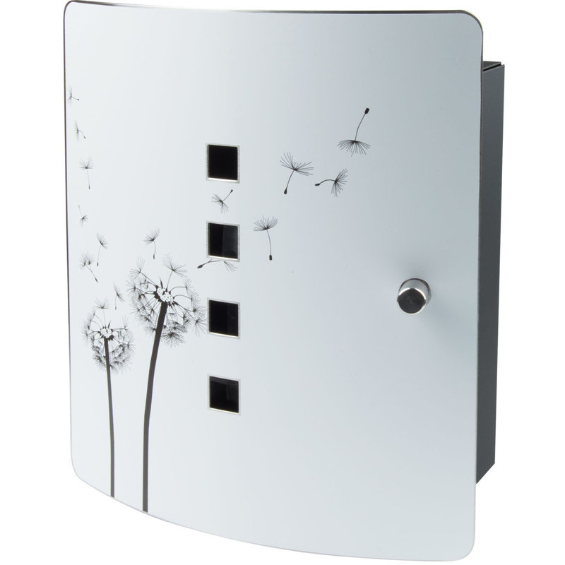 Dandelion 10 Hook Wall Mounted Stainless Steel Locking Key Cabinet