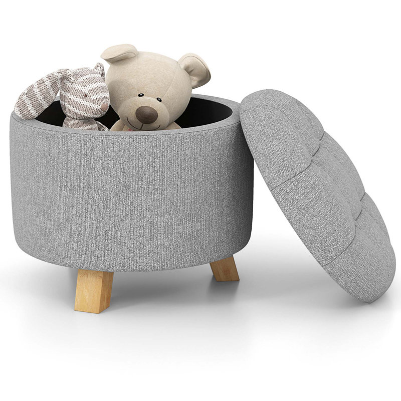 Repose-pieds rond avec rangement 17,5 po