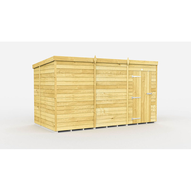 11ft x 7ft Pent Shed - Single Door without Windows