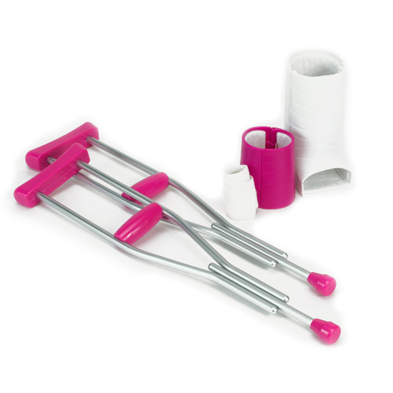 Doll Crutches, Arm Cast, Leg Cast, and Bandage