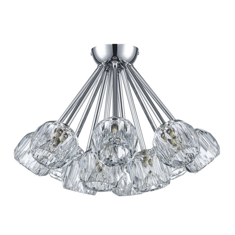Konotopsky 12 - Light Semi Flush Mount, Polished Chrome