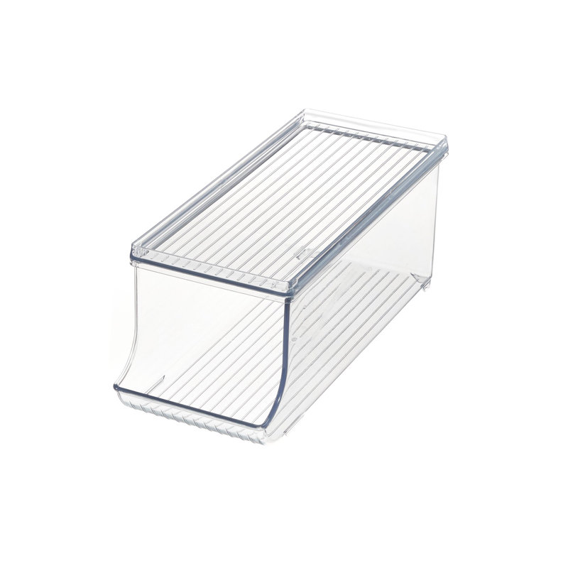 Clear Recycled Plastic Soda Can Organizer with Lid