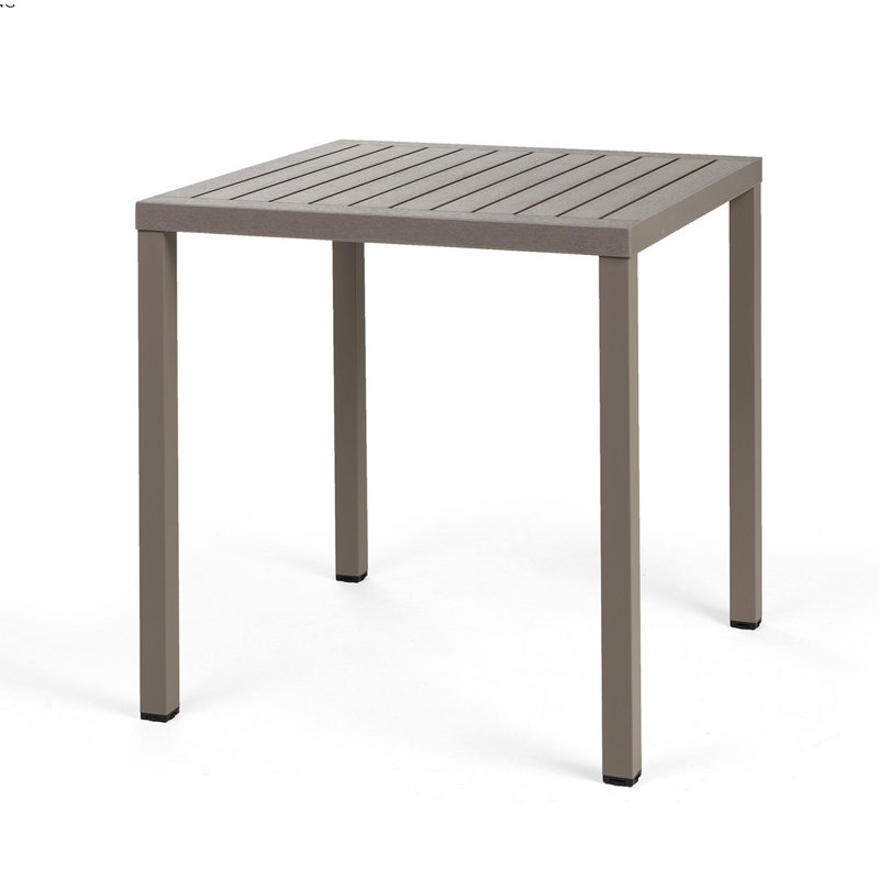 Swarthofthi Square Outdoor Side Table , cm W cm D, Tortora, 75.5cm H x 70cm L x 70cm W