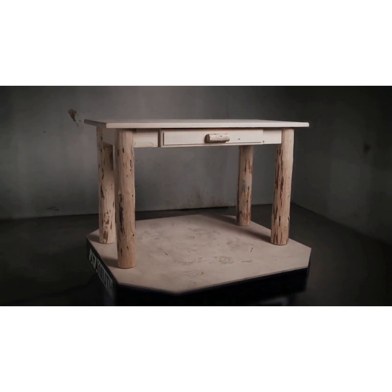 Rustic Pine 48" Writing Desk with Drawer, Ready to Finish