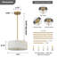 Luminaire suspendu tambour 3 lumières albâtre