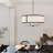 6 - Light Dimmable Drum Chandelier-70048063