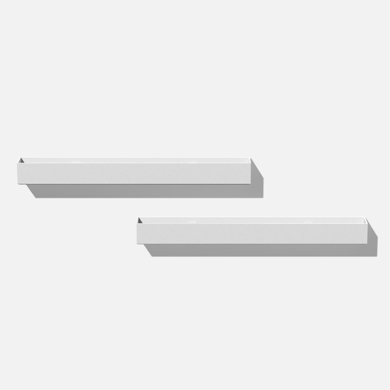 Pot à fleurs suspendu Geo Series, Blanc, Ensemble de 2, H 3 po x l 32 po x P 3,5 po
