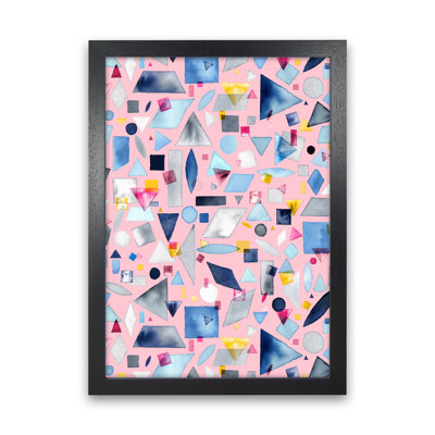 Geometric Pieces Pink - Print