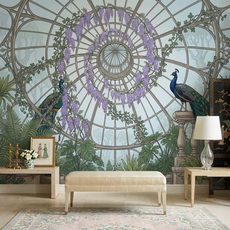 Décoration murale véranda amovible, 100 po x 96 po, Peler et coller