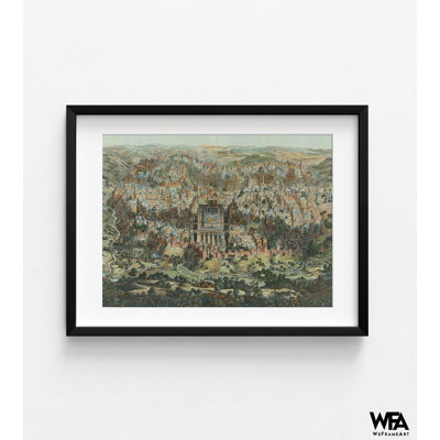 Biblical Art Print, Antique Map Of Jerusalem, Ancient Christian Art, Scripture Wall Art,Holy Place Print,Christian Home Decor,Bible Wall Art