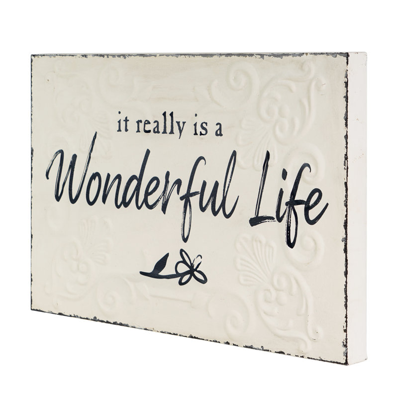 It Really Is A Wonderful Life Chic Handmade Farmhouse Ornate Metal Wall Decor